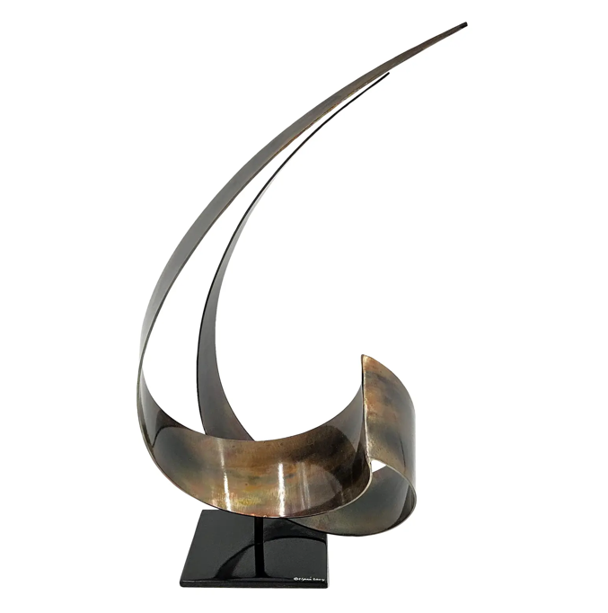 Curtis Jere Abstract Modernist Lacquered Steel Sculpture, Circa 2004