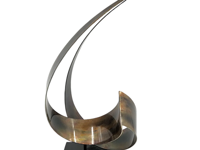 Curtis Jere Abstract Modernist Lacquered Steel Sculpture, Circa 2004