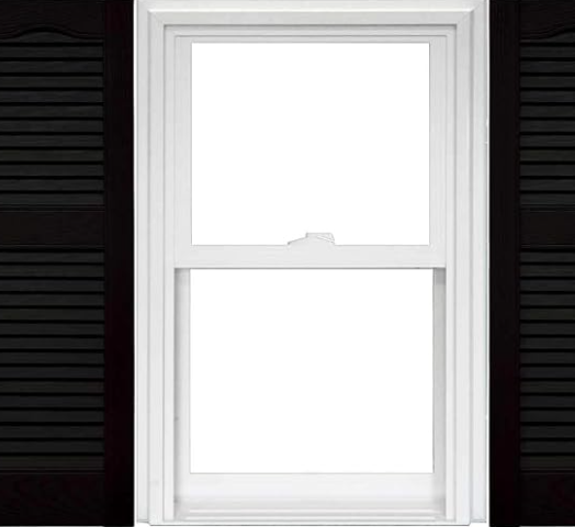 Mid America Open Louver 14.5 Inch Vinyl Shutters (1 Pair) - 14.5 x 72 Black