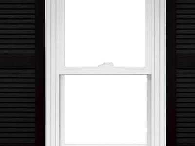 Mid America Open Louver 14.5 Inch Vinyl Shutters (1 Pair) - 14.5 x 72 Black