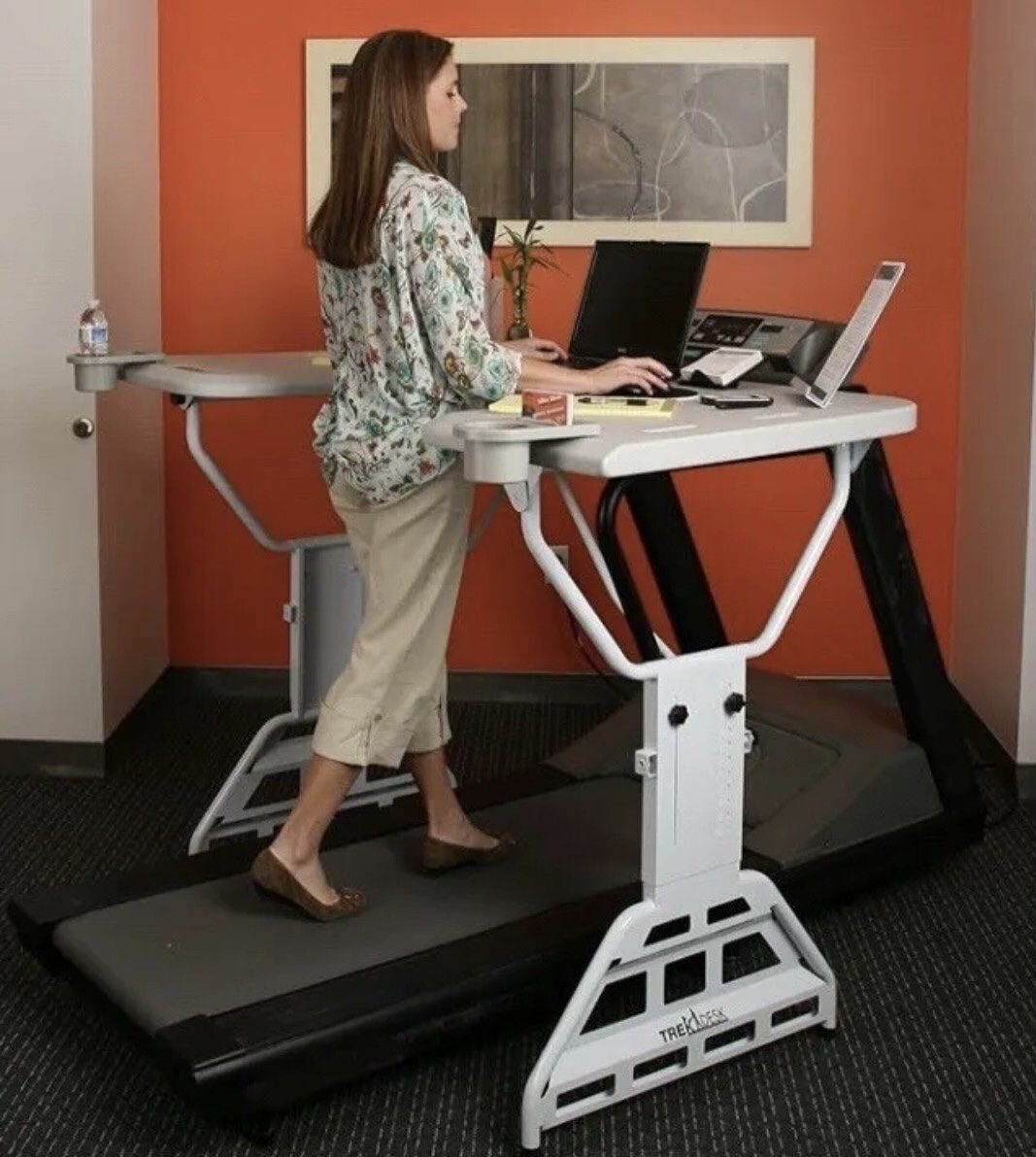 TrekDesk Treadmill Desk Attachment Adjustable Height Standing Workstation
