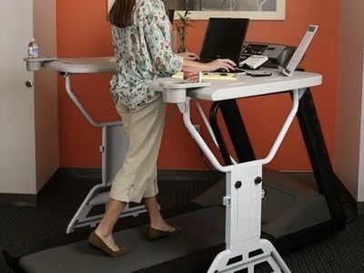 TrekDesk Treadmill Desk Attachment Adjustable Height Standing Workstation