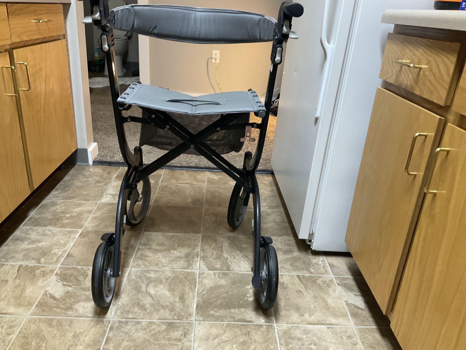Drive Medical F-22 Heavy Duty -Folding Rollator Walker with Seat and Storage