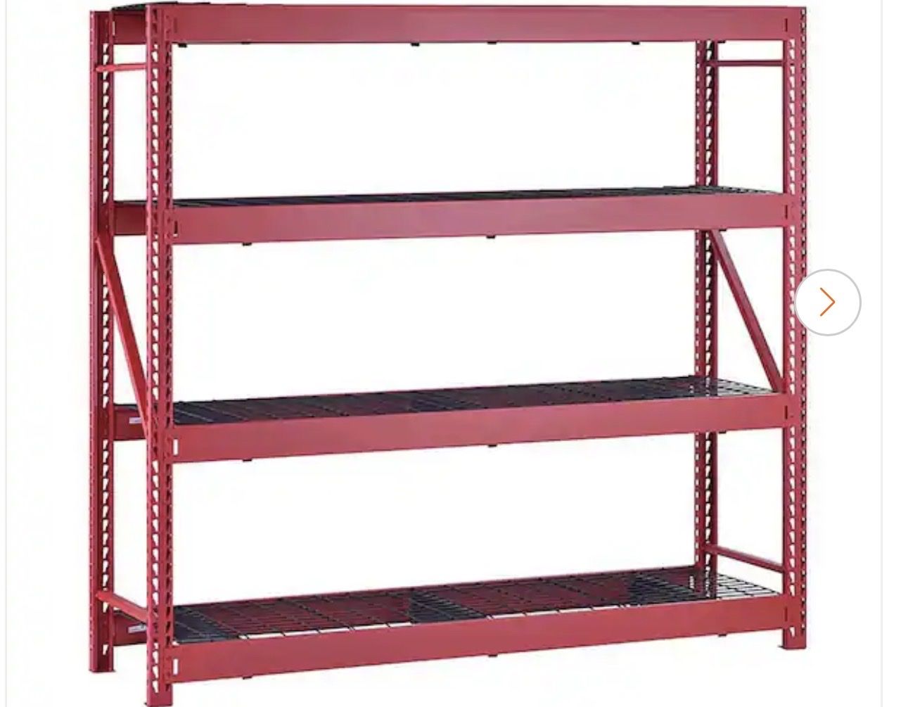 Husky 4-Tier Industrial Red Garage Storage Shelving Unit - Heavy Duty, Adjustable