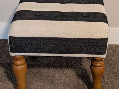 Wood & Cloth Foot Stool