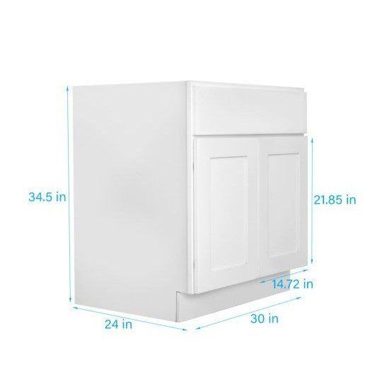 RELIABILT Fairplay 30in White Sink Base Cabinet