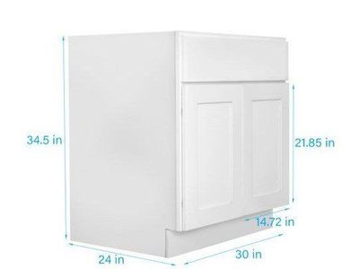RELIABILT Fairplay 30in White Sink Base Cabinet