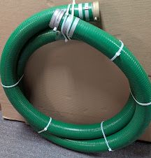 Water Suction and Discharge Hose: 3 in Hose Inside Dia., 65 psi, Green, 3 in x 3 in Fitting Size