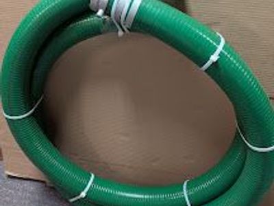 Water Suction and Discharge Hose: 3 in Hose Inside Dia., 65 psi, Green, 3 in x 3 in Fitting Size