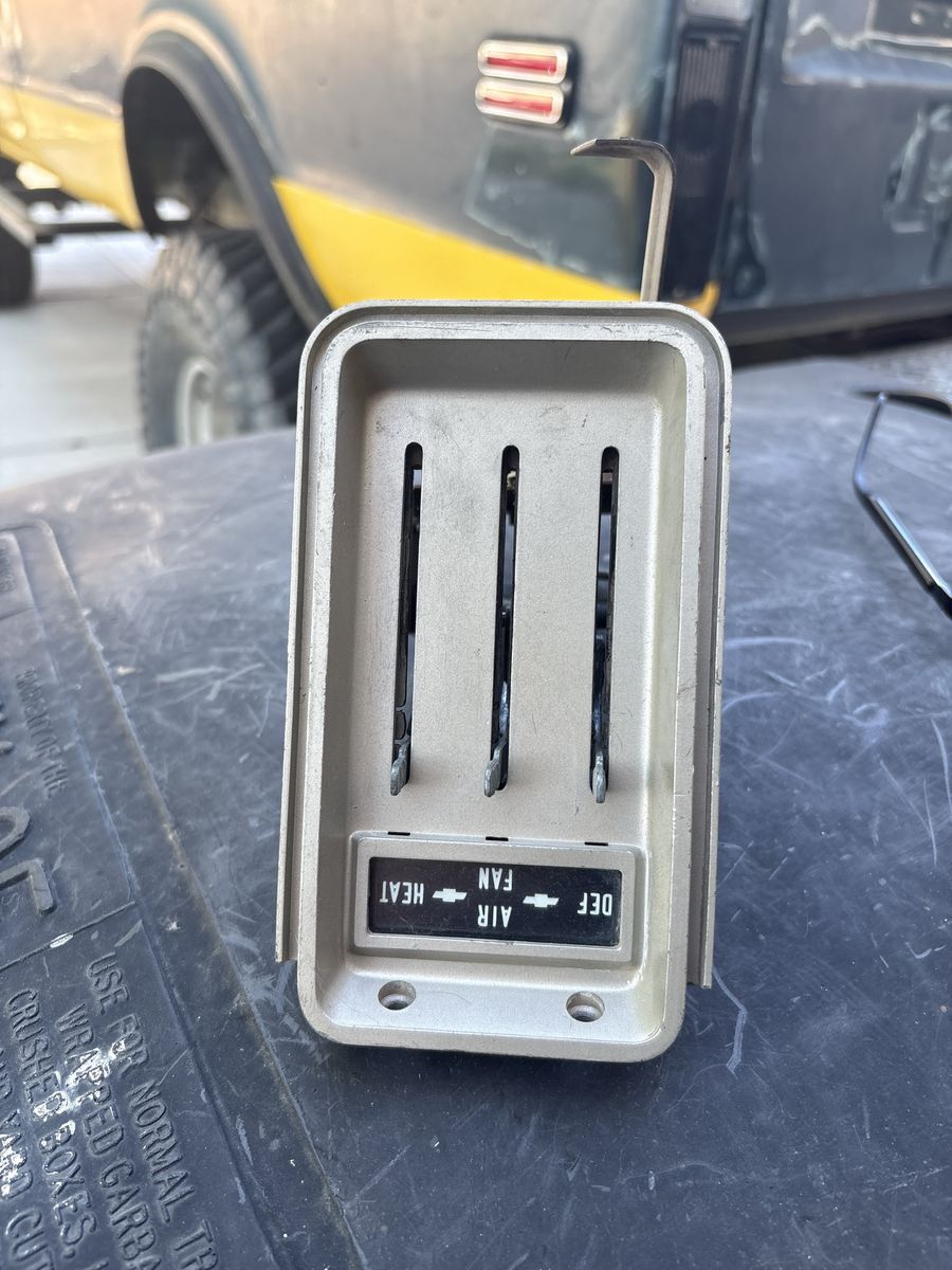 Vintage Chevrolet Truck Dash Heater & Climate Control Unit Bezel Assembly