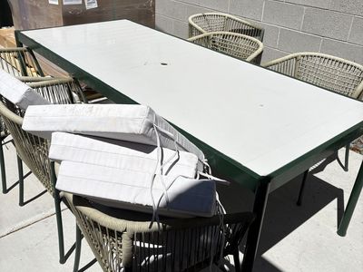 Patio Dining Set - Table and six chairs