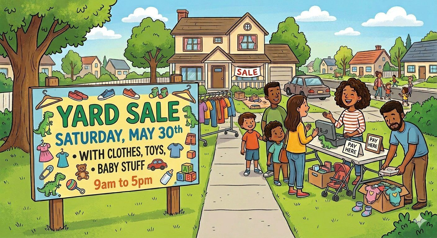 YARD SALE MAY 30TH