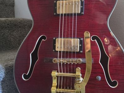 Dean Stylist Electric Guitar Red with Gold Grover Tuners