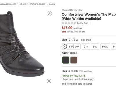 ComfortView Maybelle Boot 9.5W Black