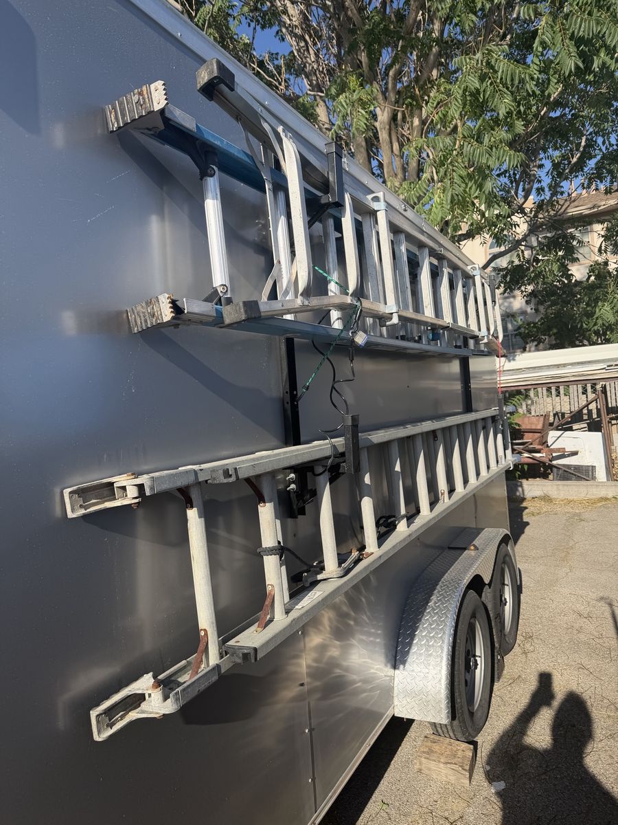 Heavy-Duty Aluminum Extension Ladder - Various Sizes Available $100 cash only  must take all.