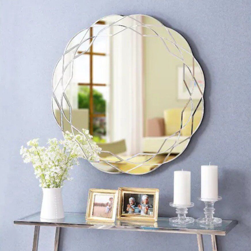 Round Beveled Glass Mirror Brand New