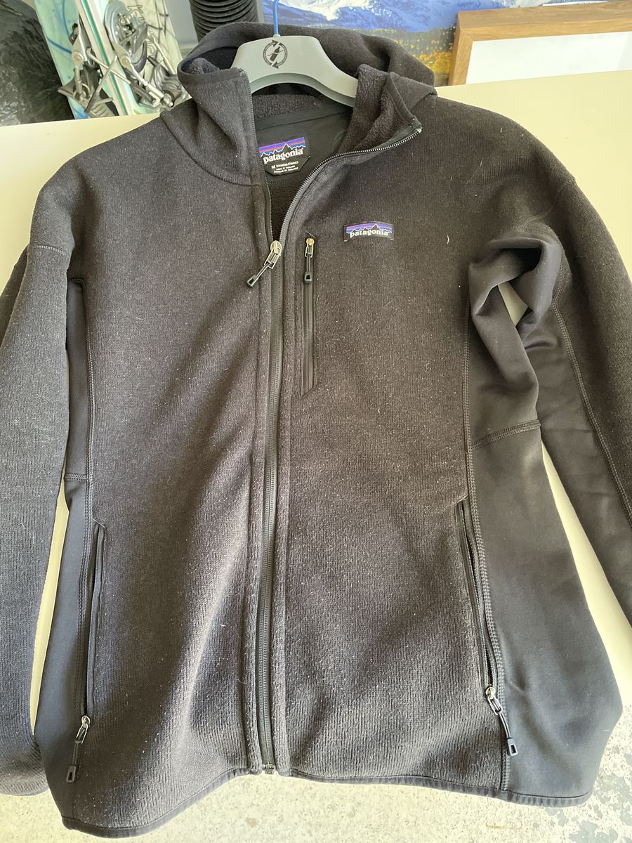 Patagonia Women's Black Better Sweater Full-Zip Hooded Fleece Jacket Size M