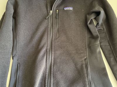 Patagonia Women's Black Better Sweater Full-Zip Hooded Fleece Jacket Size M