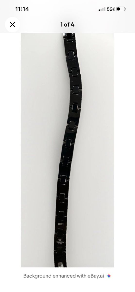 Men’s Tungsten and Stainless steel chain link bracelet 8.5”