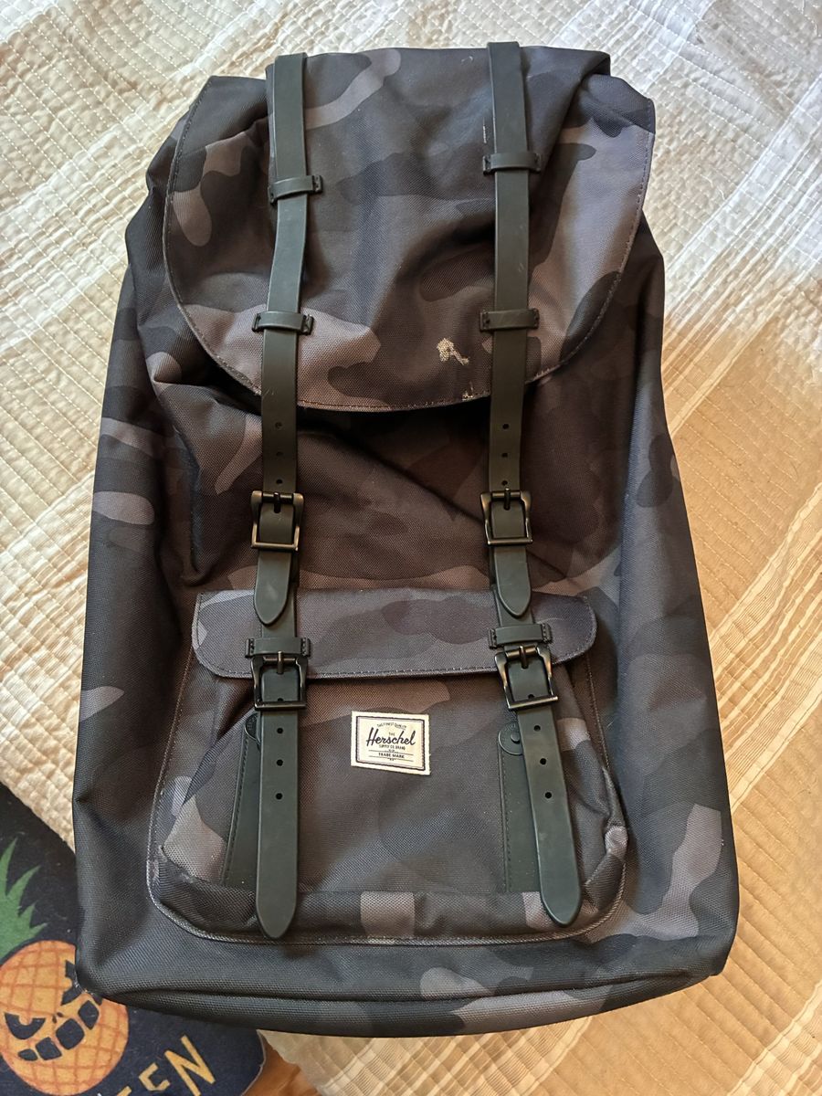 Herschel Supply Co. Little America Backpack - Camouflage, Red Striped Lining