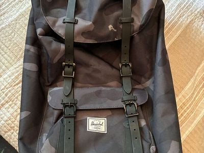 Herschel Supply Co. Little America Backpack - Camouflage, Red Striped Lining
