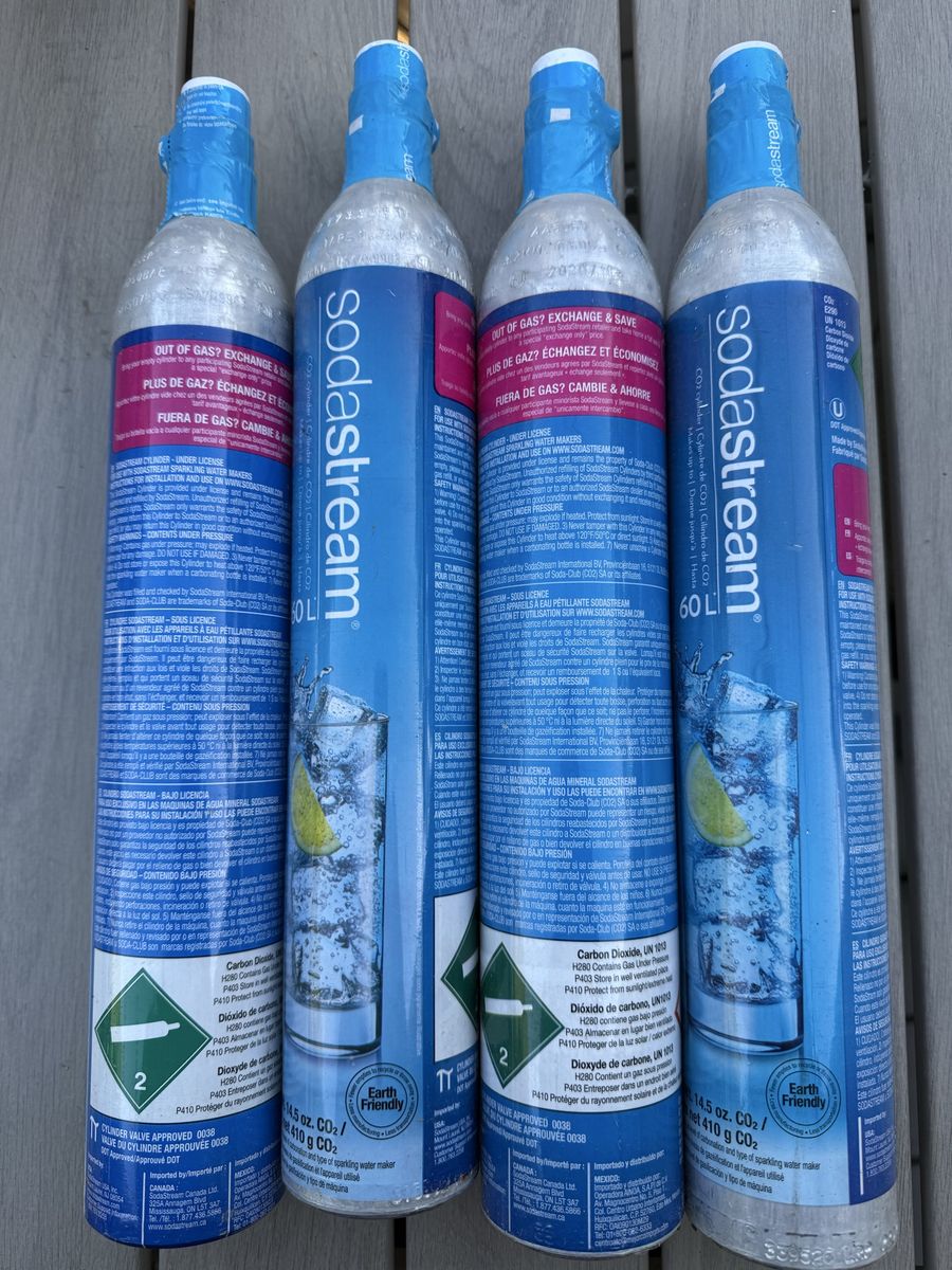 Sodastream 60L Bottles new (lot or 4)