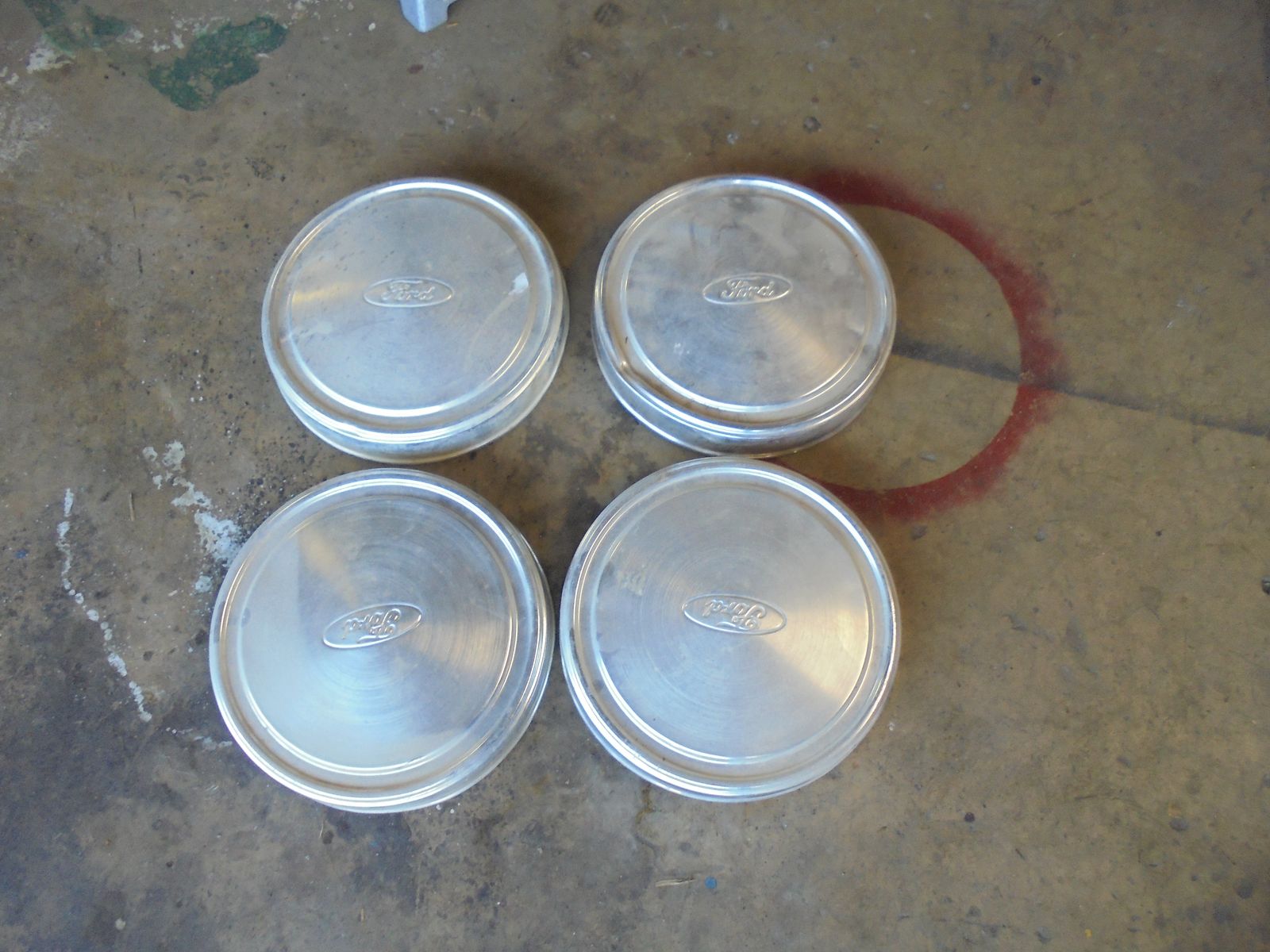Vintage Ford Dog Dish Hubcaps