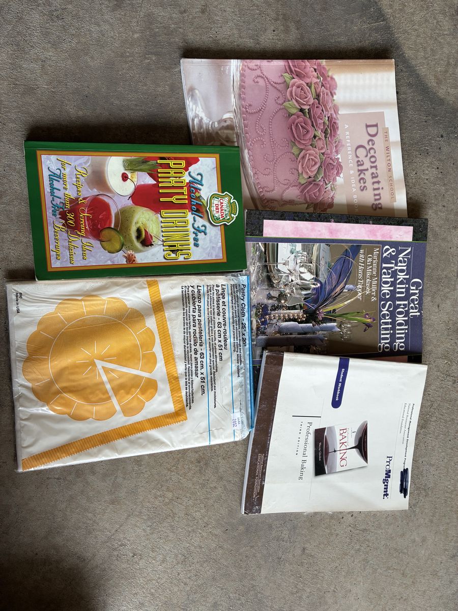 Culinary Arts Books And Pastry Cloth