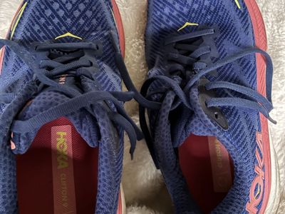 Hoka Clifton 9 Women's Running Shoes Size 6.5B Blue/Pink Cushioned Athletic Sneakers