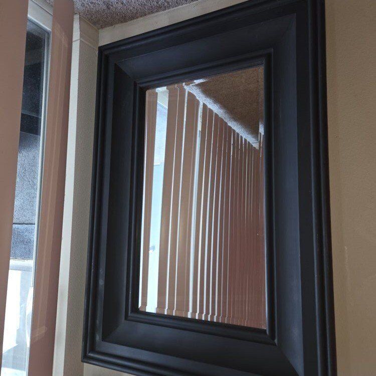 38x28 matte black mirror