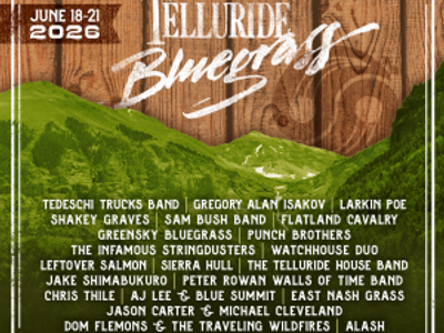 Telluride Bluegrass Tickets Jun 19th