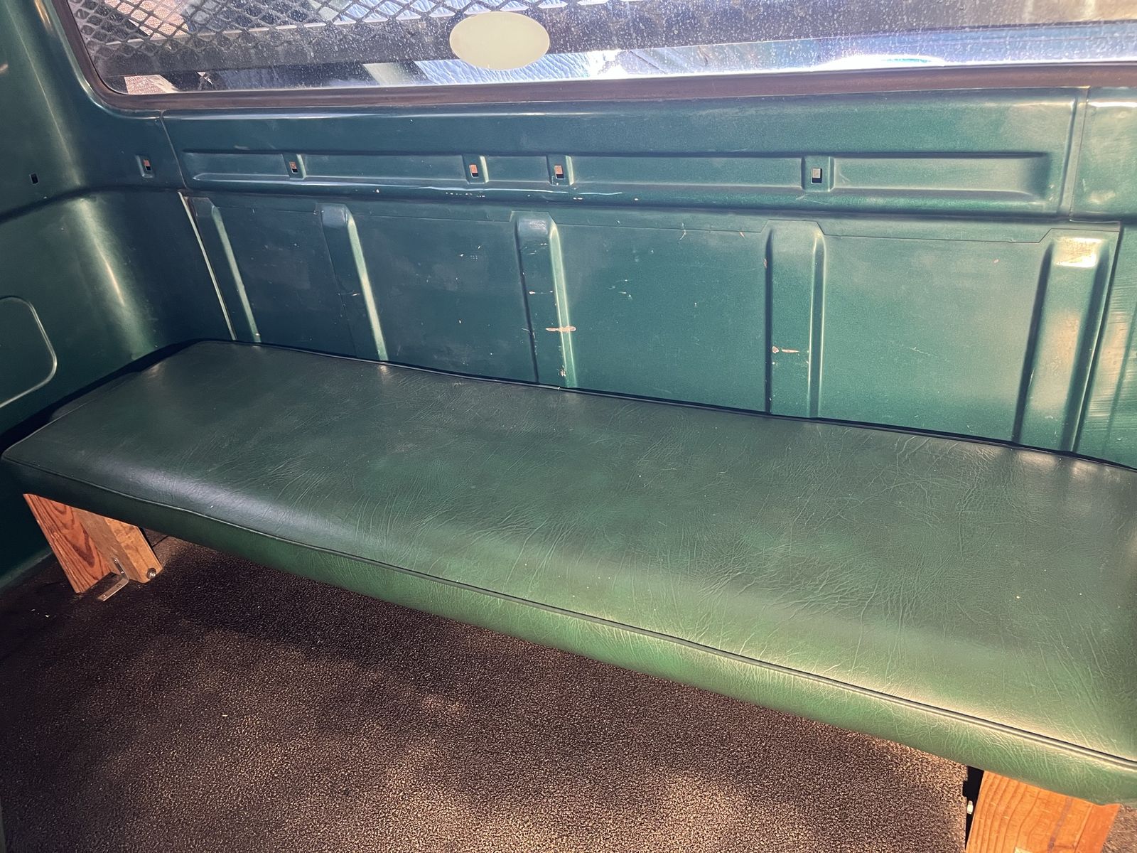 Custom made rear seat for a old extended cab truck