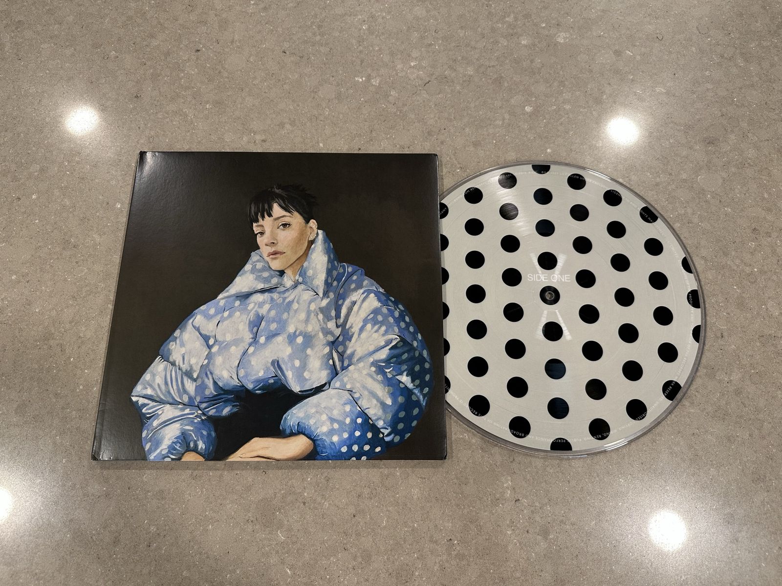 Lily Allen-West End Girl Cream & Black Polka Dot Vinyl Record LP-SEALED-WORN on Top of Sleeve-Brand New