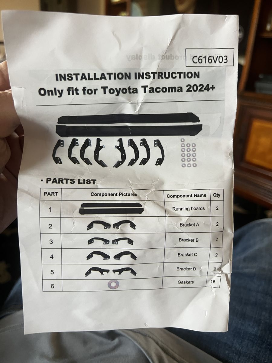 TACOMA SIDE BARS NEW