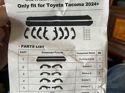 TACOMA SIDE BARS NEW