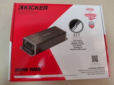 Kicker KEY200.4 200W Car Audio Amplifier with Auto-EQ