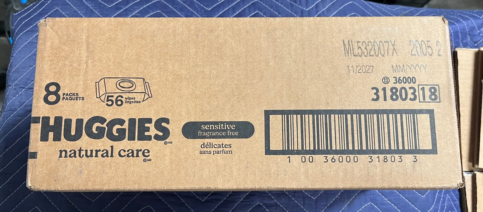 Huggies natural care sensitive fragrance free wipes