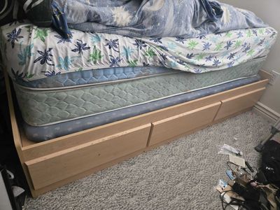 Twin Bed Frame with Drawers