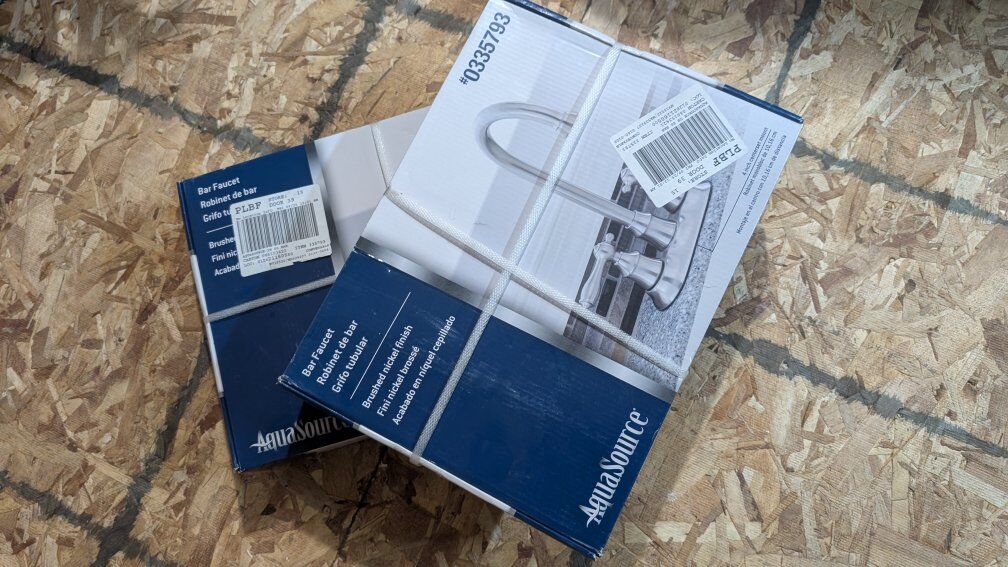 Aqua Source bar faucet brushed nickel 4 inch