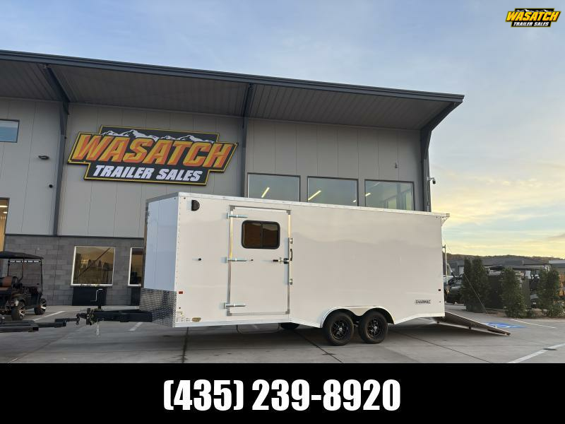 2026 Charmac Trailers 8X20 STEALTH CAR/NOSE/7K/7'TALL/RAMP/WHITE Car Hauler