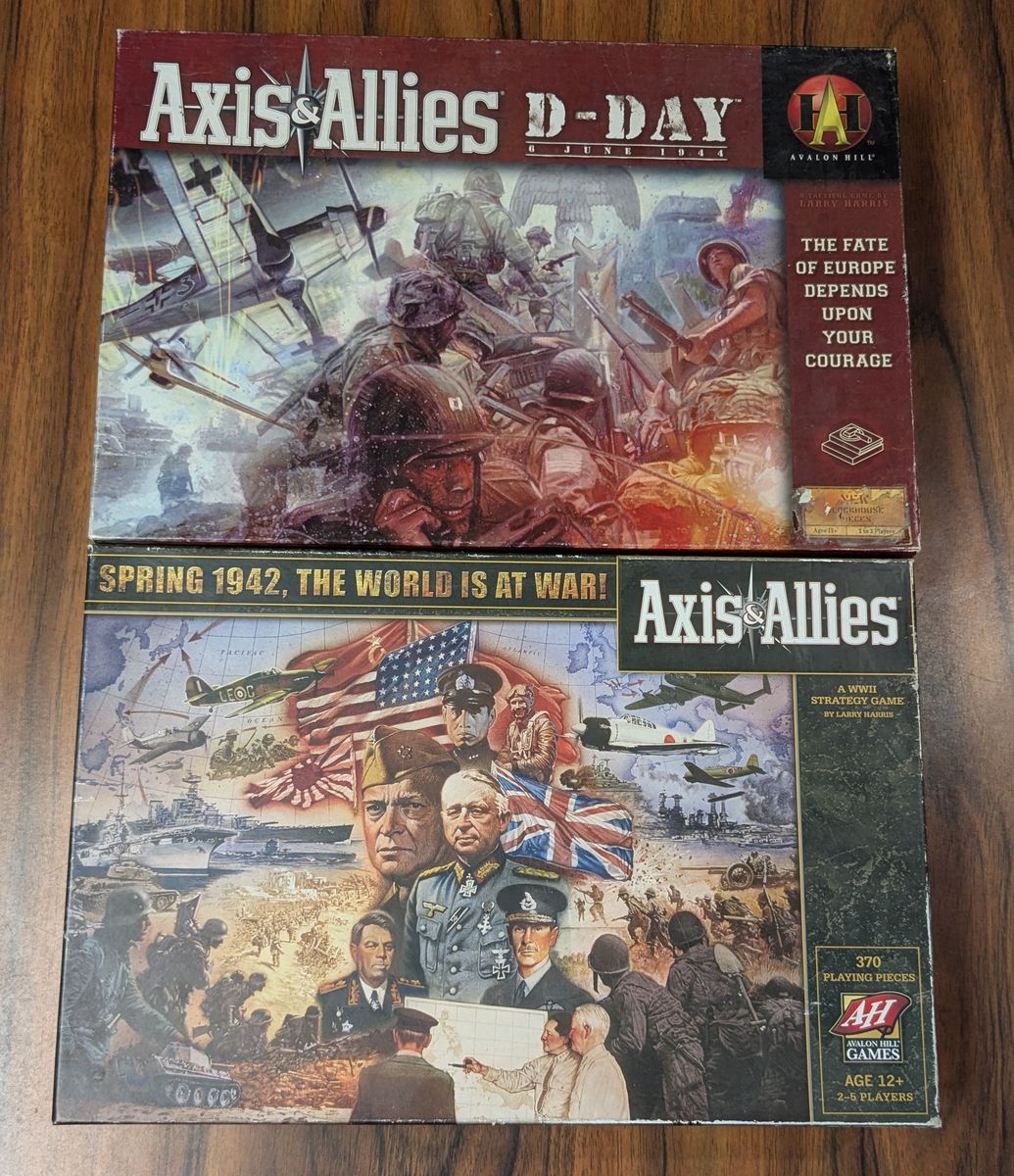 Axis & Allies D-Day and Axis & Allies Strategy Board Games Bundle Avalon Hill