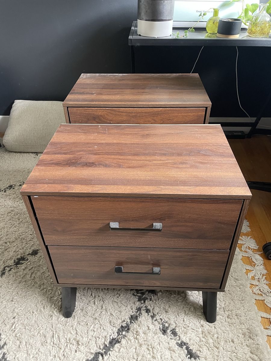 (2) Mid century modern night stands