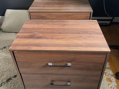 (2) Mid century modern night stands