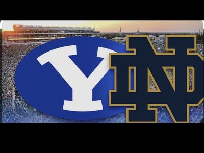 2 BYU Notre Dame aisle seats football 10/17/26 tickets 40 yard line. Back rest
