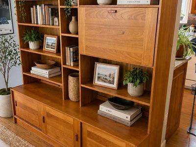 Large Danish Made — Teak Wall Unit – Domino Mobler
