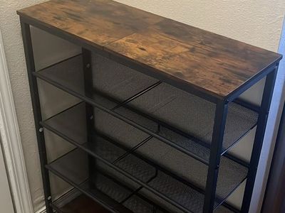 5-Tier Shoe Rack Organizer with Storage Shelves and Spacious Top