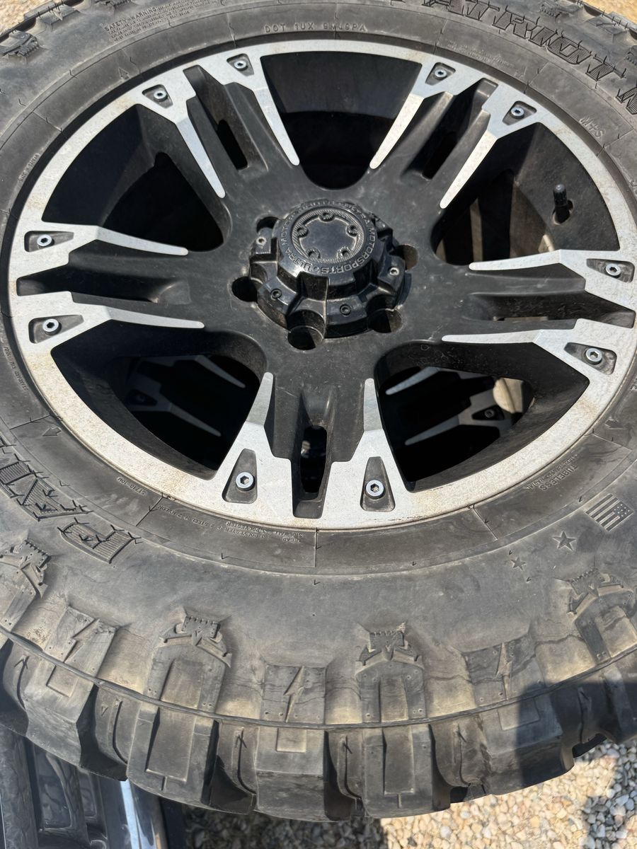 Patriot M/T 35x12.50R18LT Mud Terrain Tires with Black/Machined Wheels