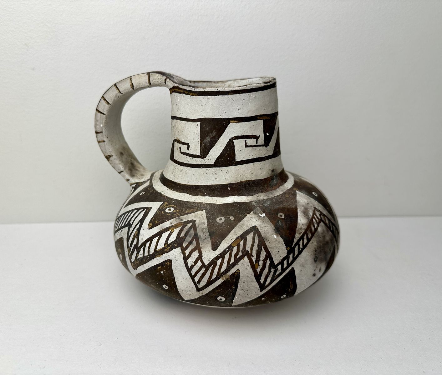 Vintage Ancestral Puebloan Replica Reproduction 6” Pitcher
