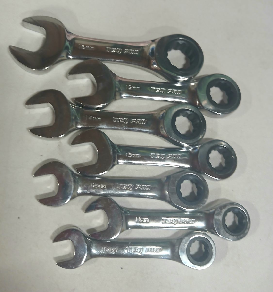 TEQ PRO Metric Ratcheting Combination Wrench Set - 7 Piece