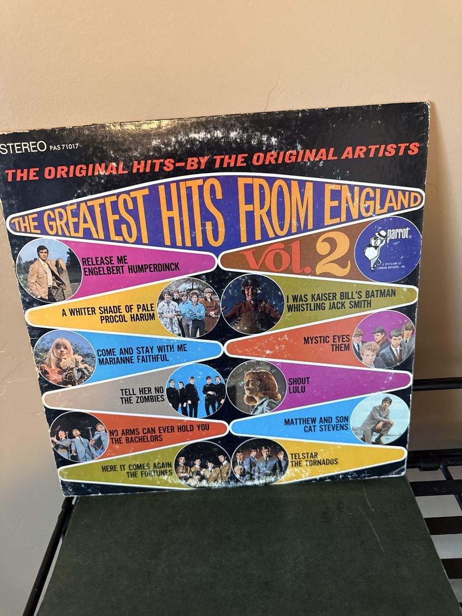 The Greatest Hits From England Vol. 2 Vinyl Record LP - Parrot PAS 71017 Stereo